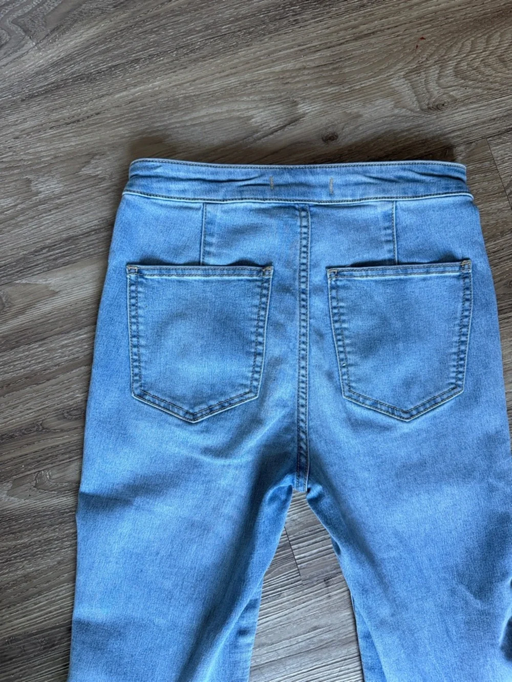 Free People Just Float on Flare Light Blue High-Waist Flared Bell Jeans - Picture 9 of 9